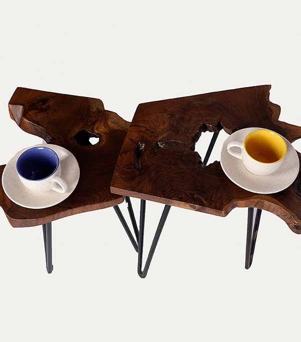 Live Edge Rooted Nesting Tables