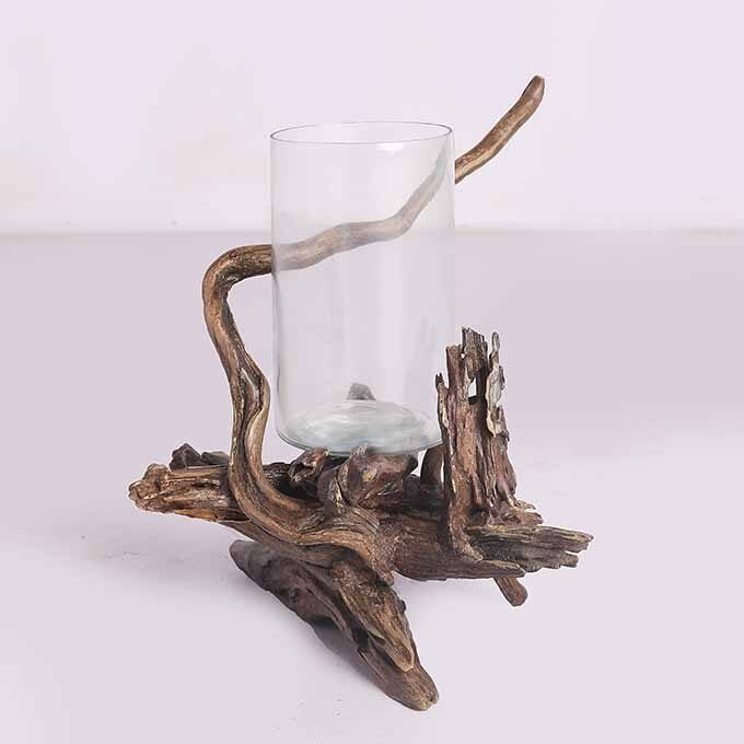 Custom Made Live Edge Candle Stand Driftwood Decor - Image 3