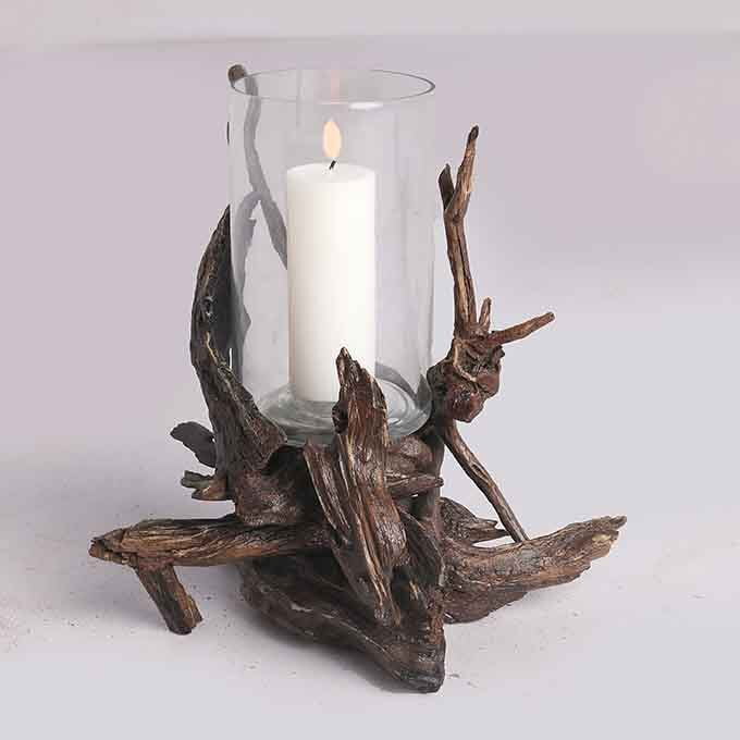 Custom Made Live Edge Candle Stand Driftwood Decor - Image 2