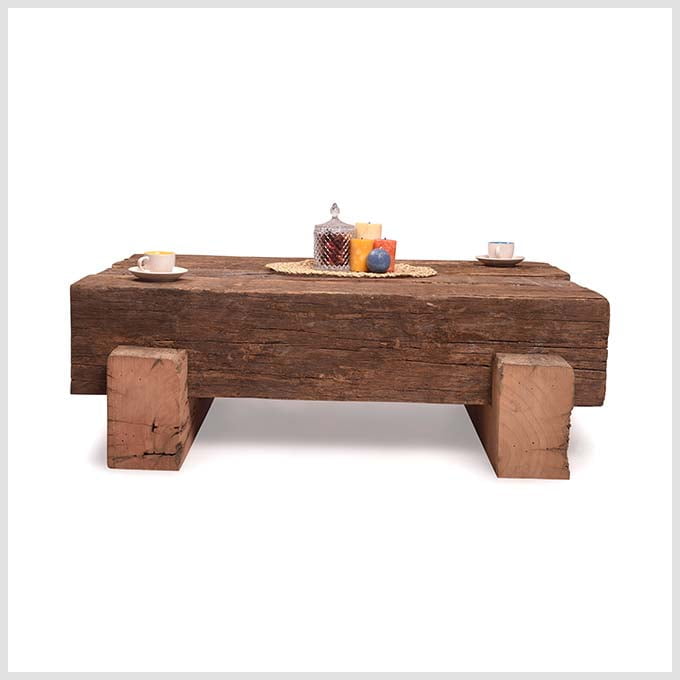 Rustic Railway Wood Coffee Table - Image 2