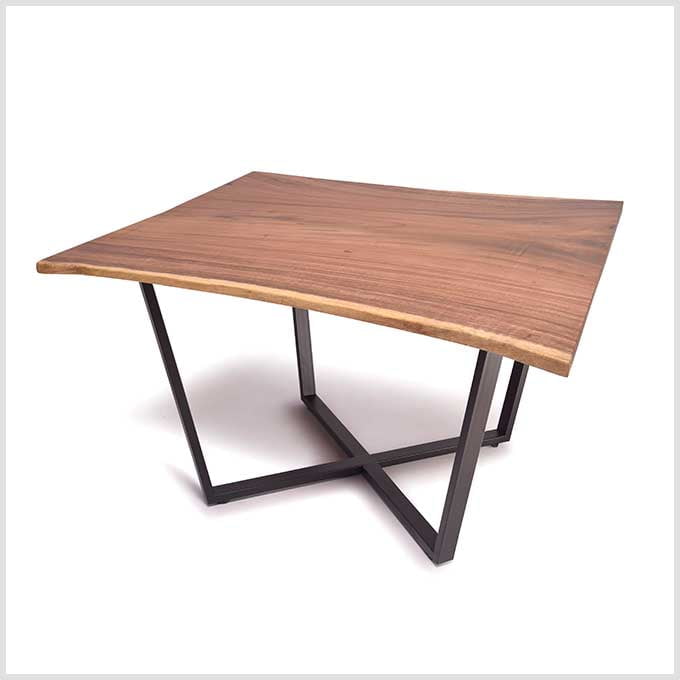 Live Edge Solid Walnut Wood Dining Table - Image 5