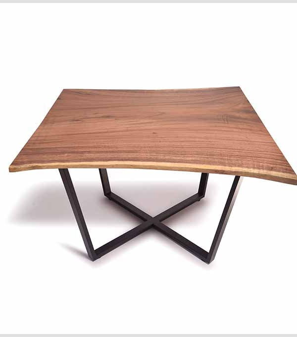 Live Edge Solid Walnut Wood Dining Table