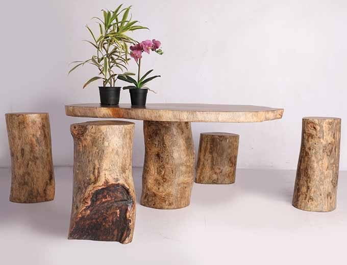 Live Edge Wood Log Table Top - Image 6