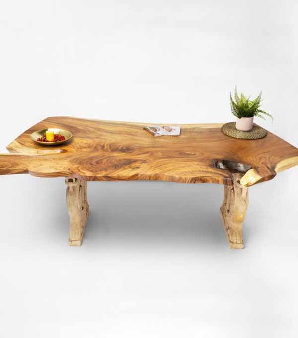 Live Edge Stoned Leg Table