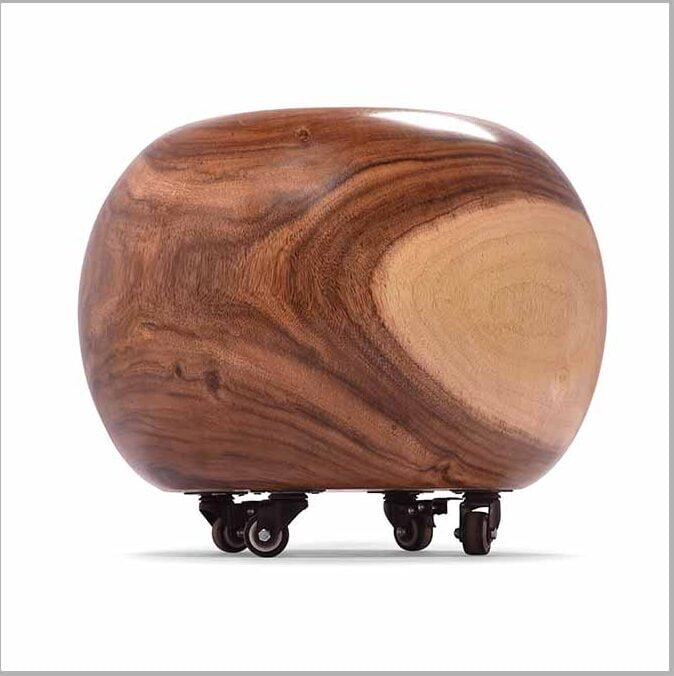 Custom Made Walnut Puffy – Solid Wood Comfort on Wheels - Image 4