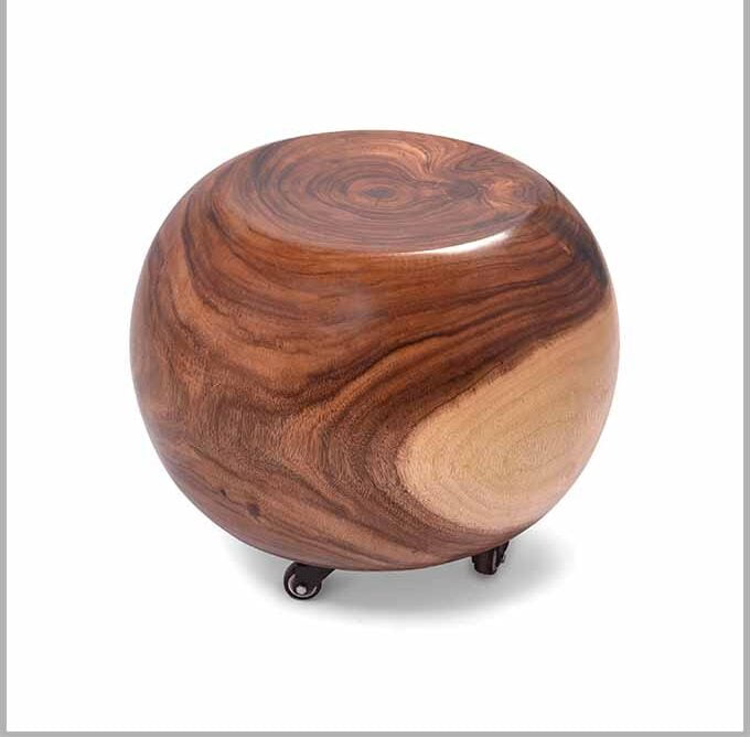 Custom Made Walnut Puffy – Solid Wood Comfort on Wheels - Image 3