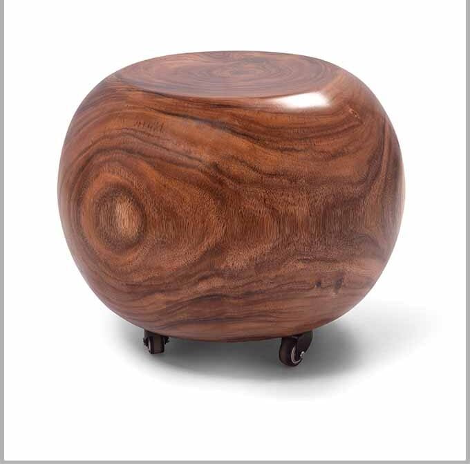 Custom Made Walnut Puffy – Solid Wood Comfort on Wheels - Image 2