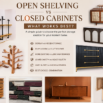 Open Shelving vs Closed Cabinets with handcrafted solid wood furniture by Wootique
