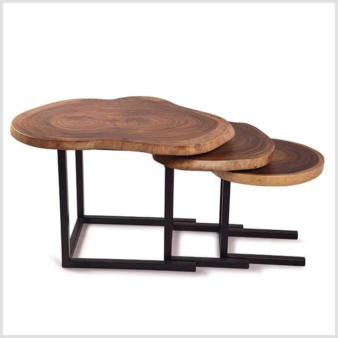 Live Edge Kangaroo and Joe Nesting Table