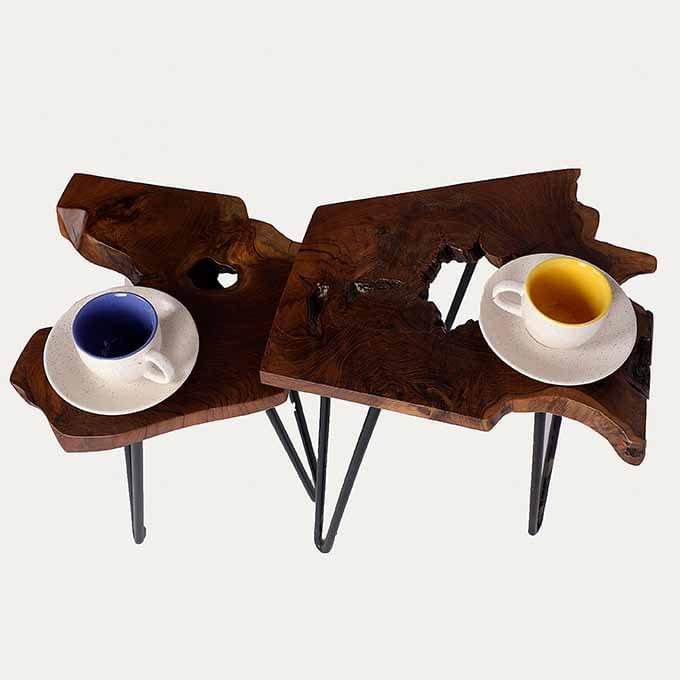 Live Edge Rooted Nesting Tables