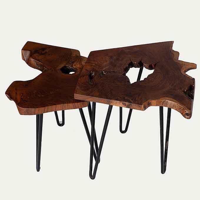 Live Edge Rooted Nesting Tables - Image 2